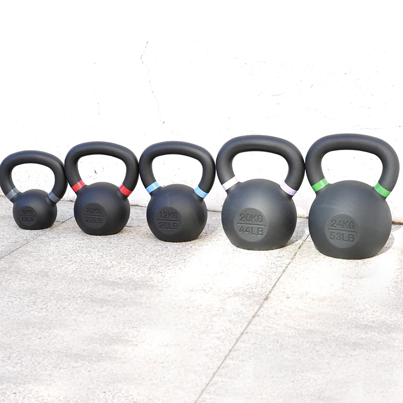 wholesale factory OEM ODM Competition Cast Iron kettle bell weights Powder Coated Kettlebell
