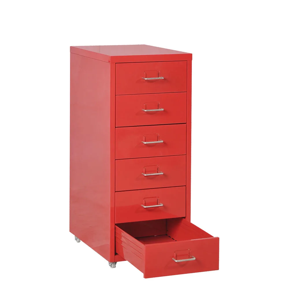 Series black helmer six drawer cabinet /slim 6 drawer vertical metal file cabinets with casters for Korea