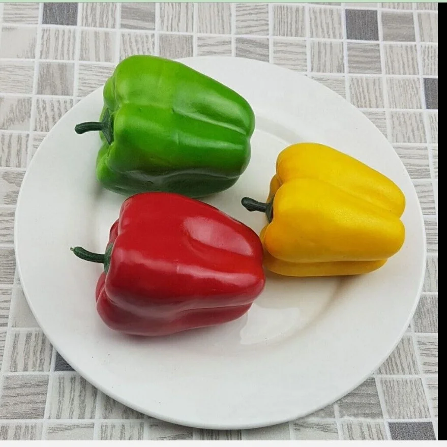 decorative red lifelike imitate artificial pepper for kitchen decor