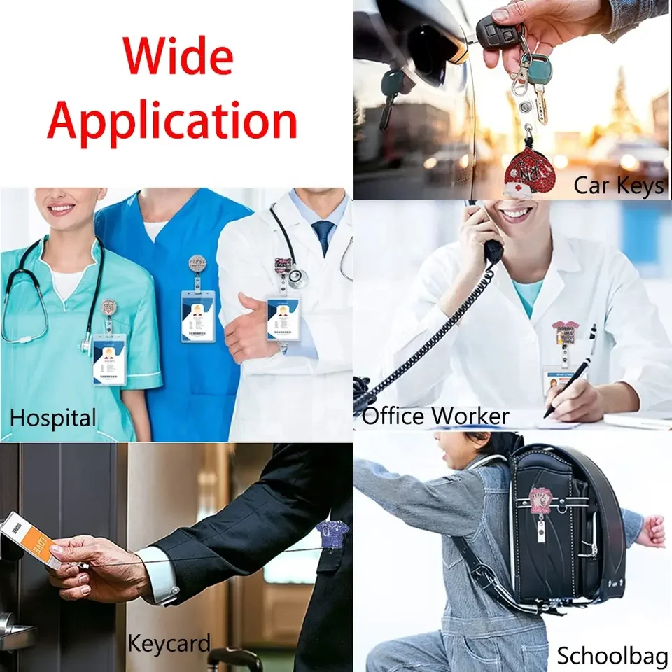 Custom Glitter Scrub Life Acrylic Badge Reel NICU RN Badge Holder Medical Accessories Of Nurse