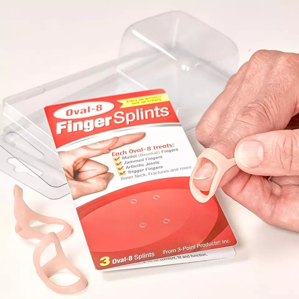 HKJD Oval-8 Finger Splint Graduated Set - Sizes 8, 9, 10 finger splint support oval 8