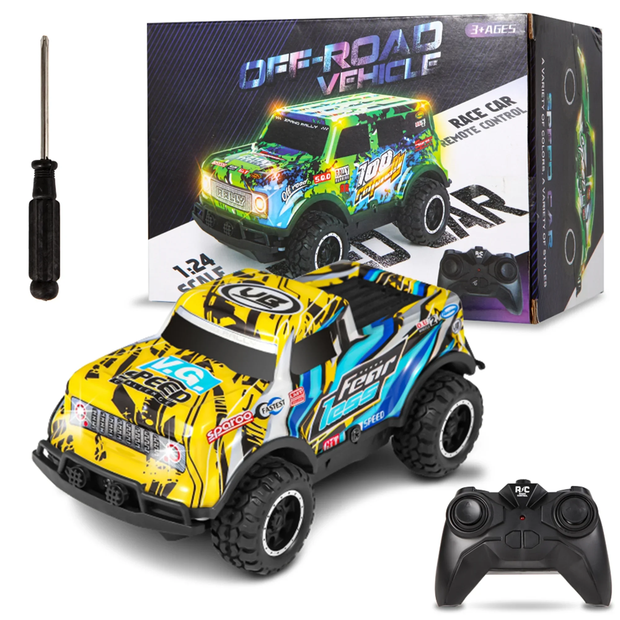 2.4GHz High Speed Monster Truck Remote Control Off Road Rc Cars 1:24 Large Scale Remote Control Truck All Terrain Drift RC Car