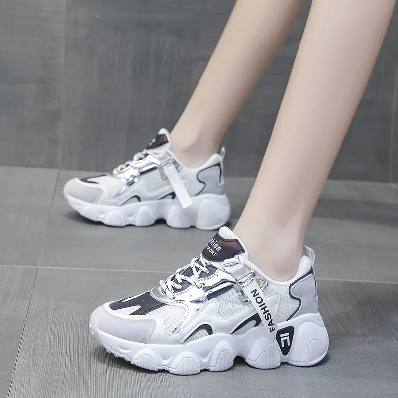 New Style Sneakers Women Flat Platform Sport Running Shoes Causal Outdoor Walking Chunky Soft For Women Shoes