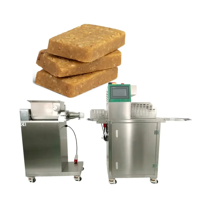 304 SUS full automatic small Protein bar Cutter machine date bar extruder with CE approved 220V 380V 110V PLC controller