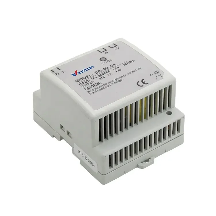 DR-60 60W Single output 5V 6.5A 12V 4.5A 15V 4A 24V 2.5A Din rail switching power supply with CE