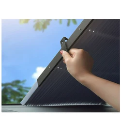 Amazon new product front windshield car sunshade sunscreen insulation automatic retractable blackout curtain