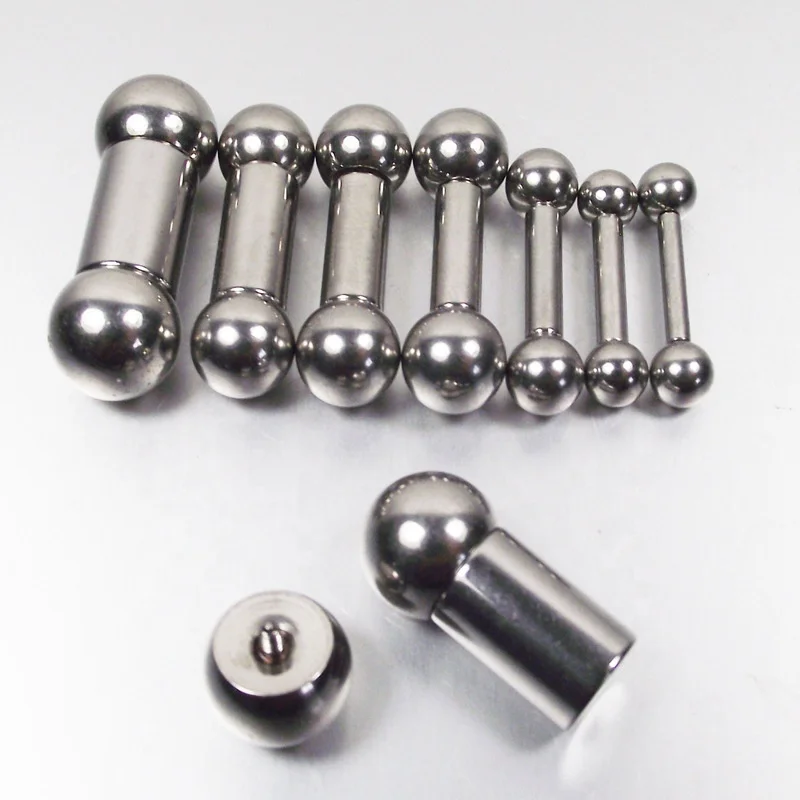 
High Quality 316L Stainless steel internal thread 00gauge heavy size Banana CBR straight tongue barbell piercing body jewelry 