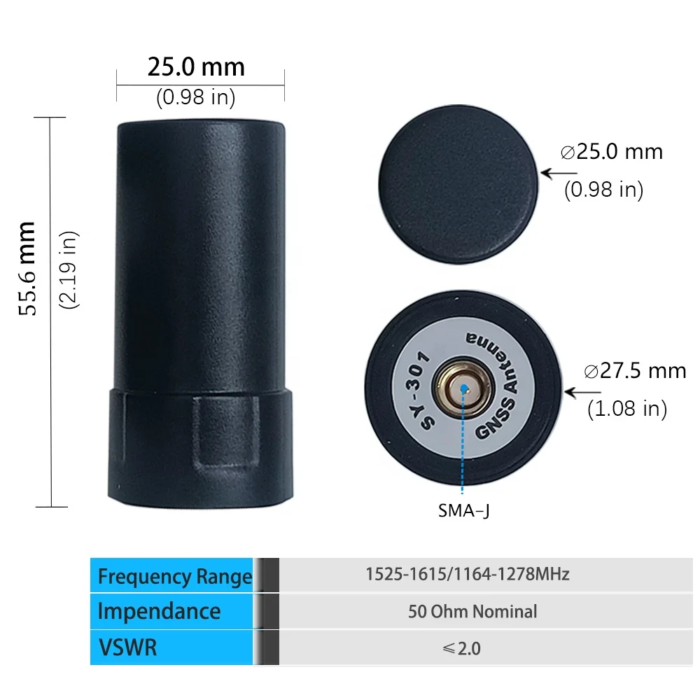 Rtk Gnss Dual-Band Helical Antenna GPS L1 L2 / L1 L5 Ubx Zed-f9p Module Receive Drone UAV GPS Antenna
