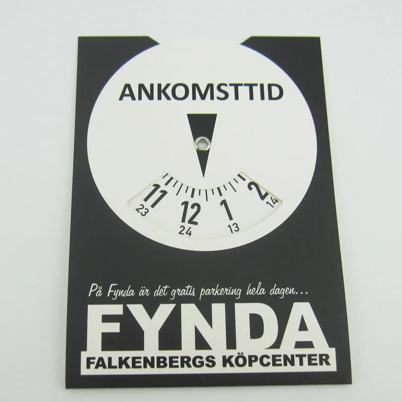 custom paper digital parking clock/parking timer/car parking disc