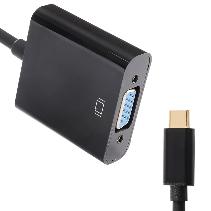 
Wholesale ABS 1080P USB 3.1 Type C male to VGA female Converter Type C to VGA Adapter for Monitor Projector 