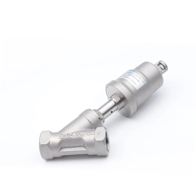 PV100S series full stainless steel high temperature resistant y-type angle seat valve