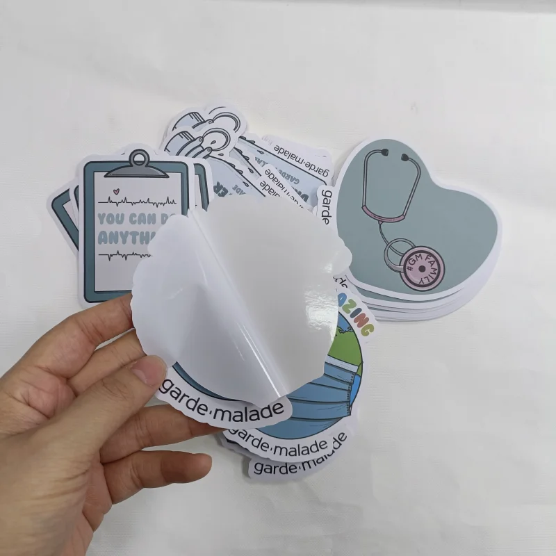 Waterproof PVC sticker Custom die cut sticker Self adhesive individual cute logo label