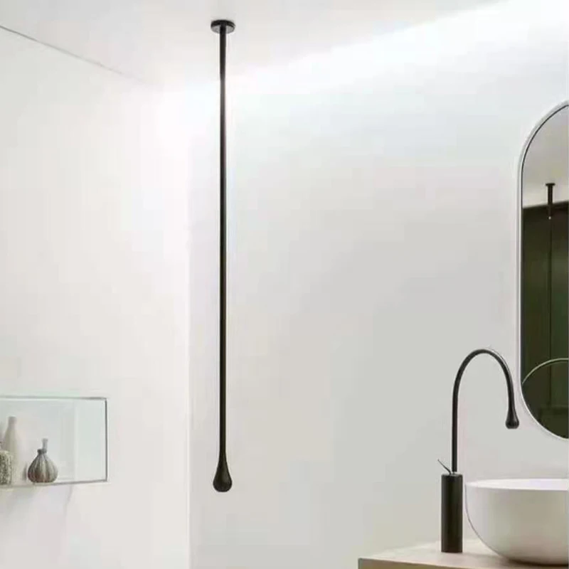 Bathroom Artistic Hanging Ceiling Faucet Hot Cold Water Mixer Wall Mounted Ceiling Basin Faucet