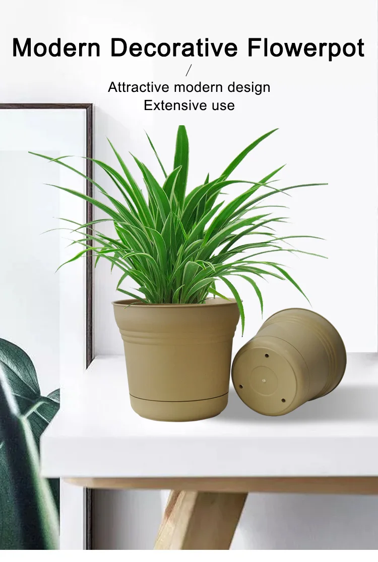 Wholesale Plastic Flower Pots Outdoor Large Garden Decoration Ornaments Pergola Artificial Plants Pots Macetas Para Plantas