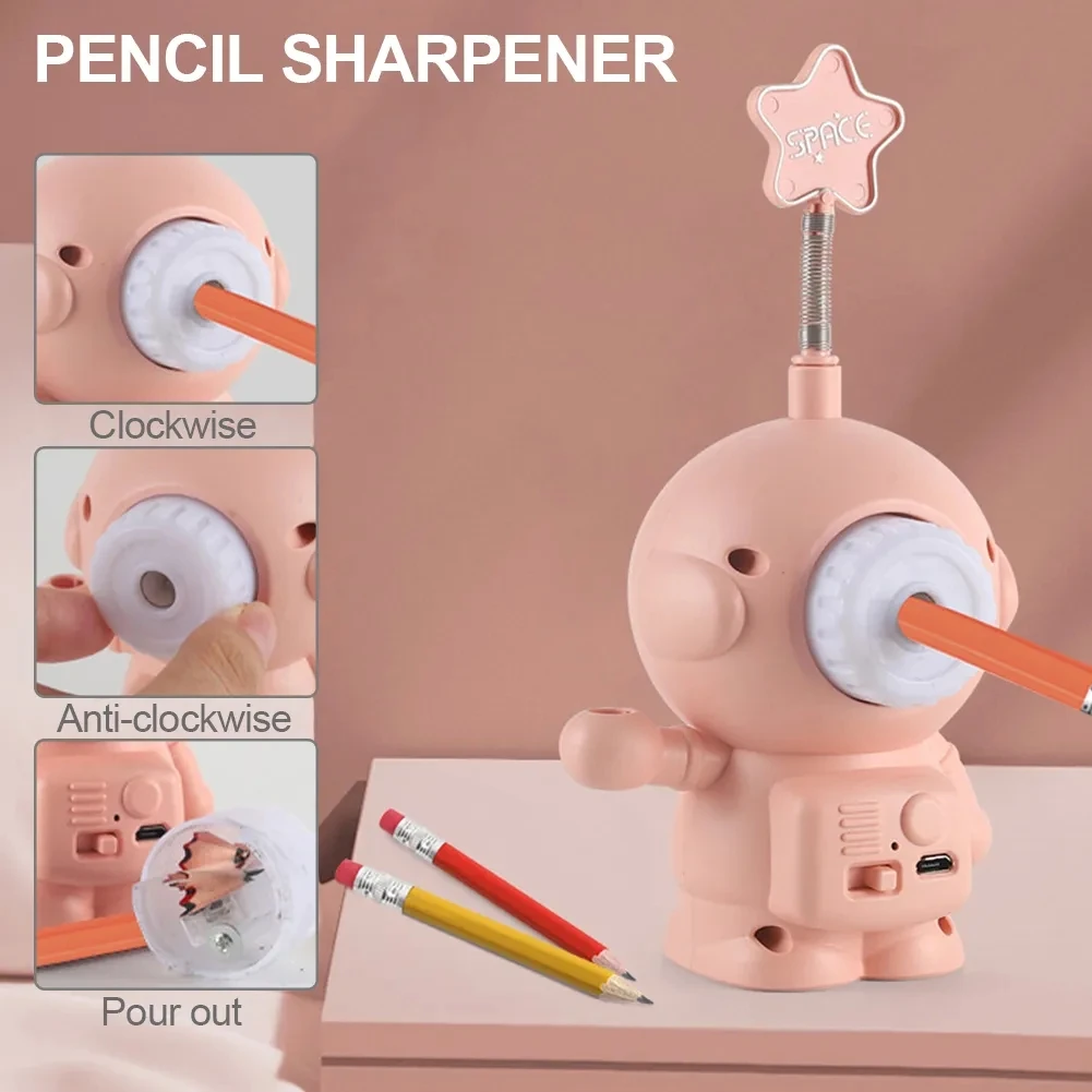 Desktop Ornaments Lamp Astronaut USB Rechargeable Night Light Table Lamp With Pencil Sharpener Reading Desk Lamp