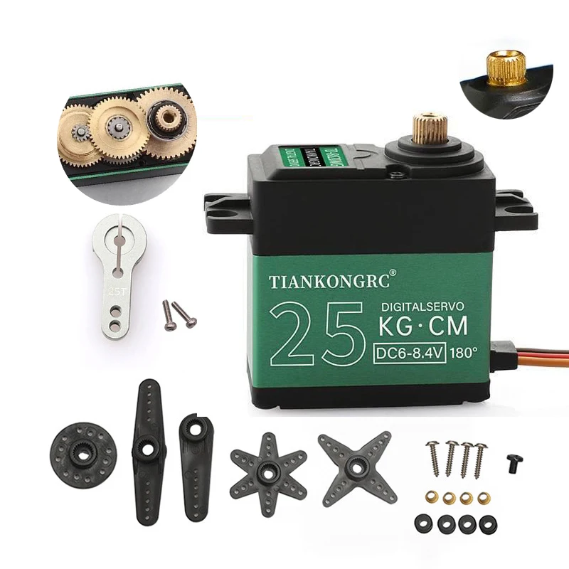 Высокий крутящий момент TD-8125MG 8 4 В 25 кг/см водонепроницаемый металлический Шестеренчатый цифровой серводвигатель для 1/8 1/10 1/12 RC автомобиля HSP Baja brobot Plane