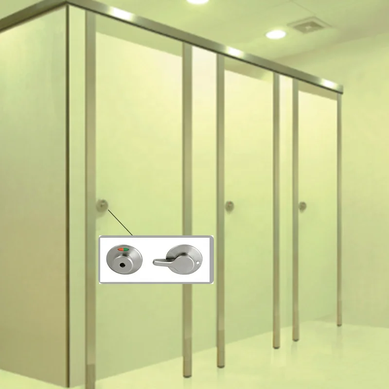 Hardware Lock Zinc Alloy Toilet Cubicle Accessories Toilet Lock with Indicator