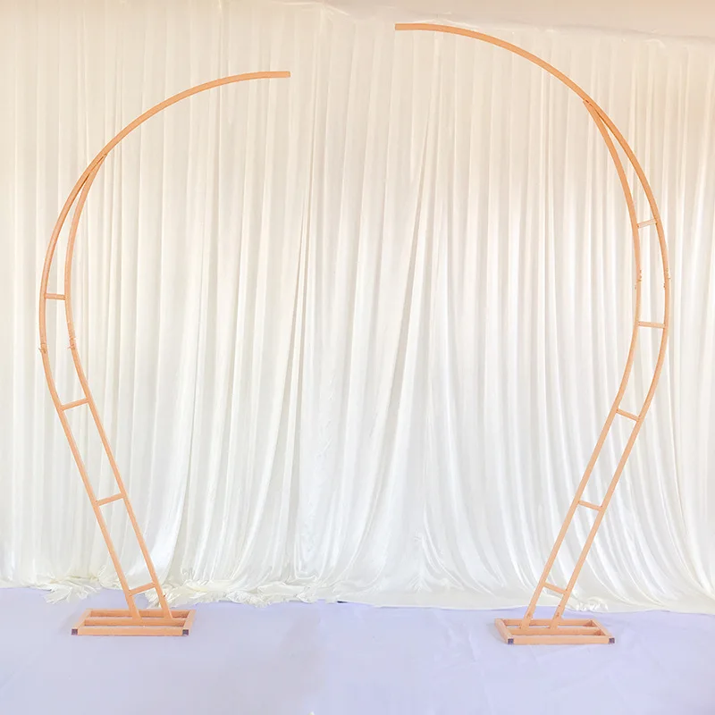 Wedding party stage decoration moon heart shape metal stand backdrop wedding props ornamental arch geometric road guide