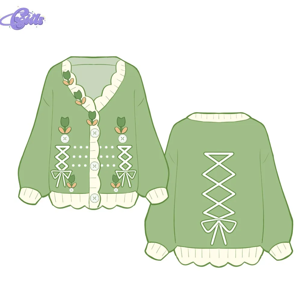 OEM Custom Knitted Cardigan sweater Women sweater Jacquard knitwear Girls knit winter long Sleeve ladies clothes