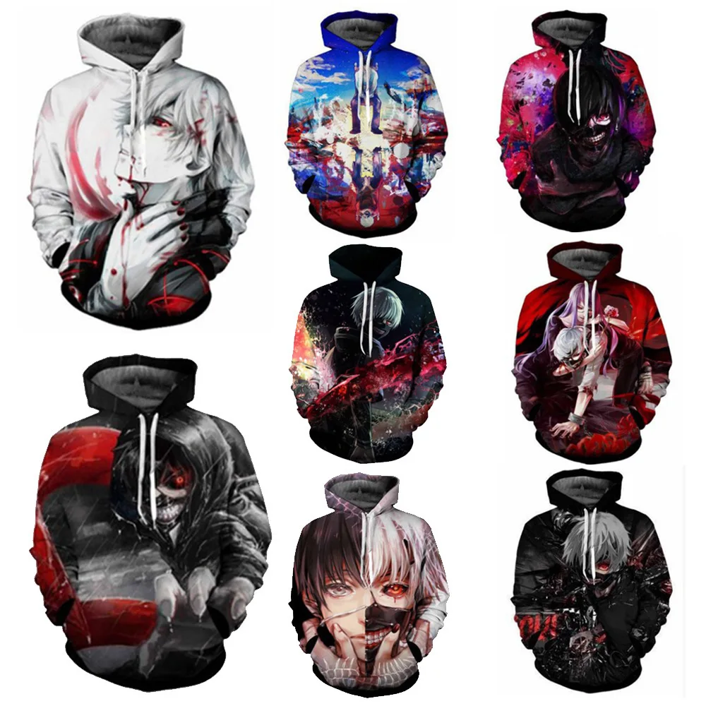 New design tokyo ghoul hoodies 100% polyester anime hoodies men TOKYO GHOUL hoodie