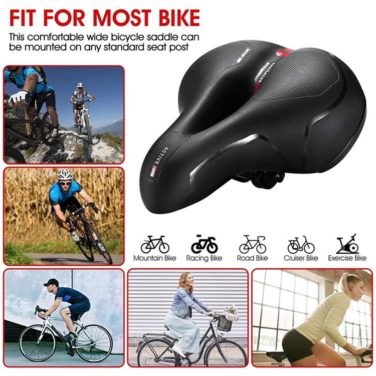 Comfortable Bike Seat Cushion PU And Polyurethane Gel Bicycle Seat Cushion