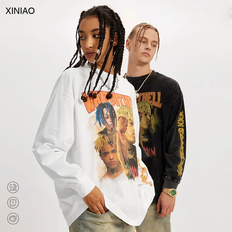 Custom Streetwear Loose unisex Sweater Women Men Crew Neck heavy weight oversized cotton Hoodie Sweatshirt