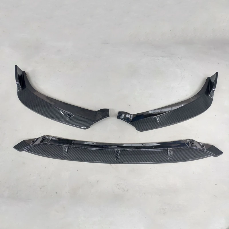 For Sentra SYLPHY 2016-2019 carbon fiber Style Front Lip Bumper Shovel Cover Trim 3PC ABS Rear lip rear spoiler  Diffuser