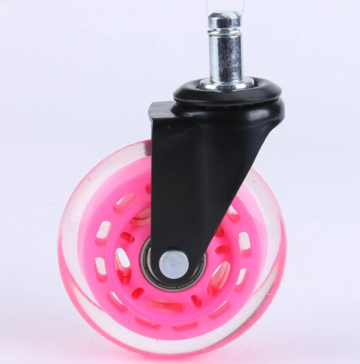 3 Inch Transparent PU Rollerblade Office Chair Caster Wheel with stem