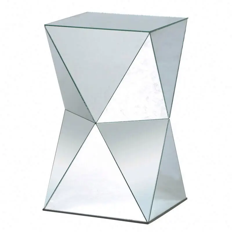 
Modern Glass Mirrored Flower Plant Stand Diamond Design Pedestal Event Wedding Furniture 