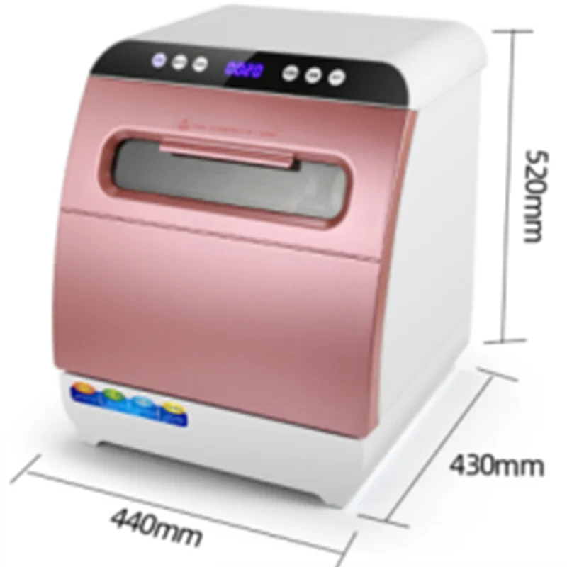 Household Mini Dish Washing Machine 6 Sets Automatic Dishwasher 1200W