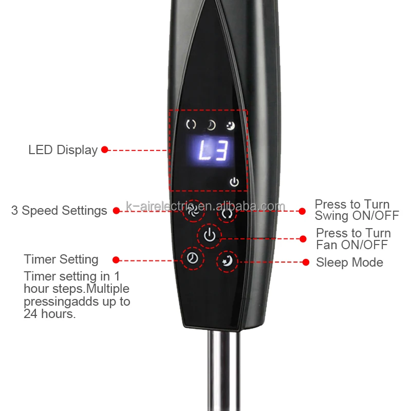 2022 new arrived  ABS electric portable stand fan 18 inch used in home appliance