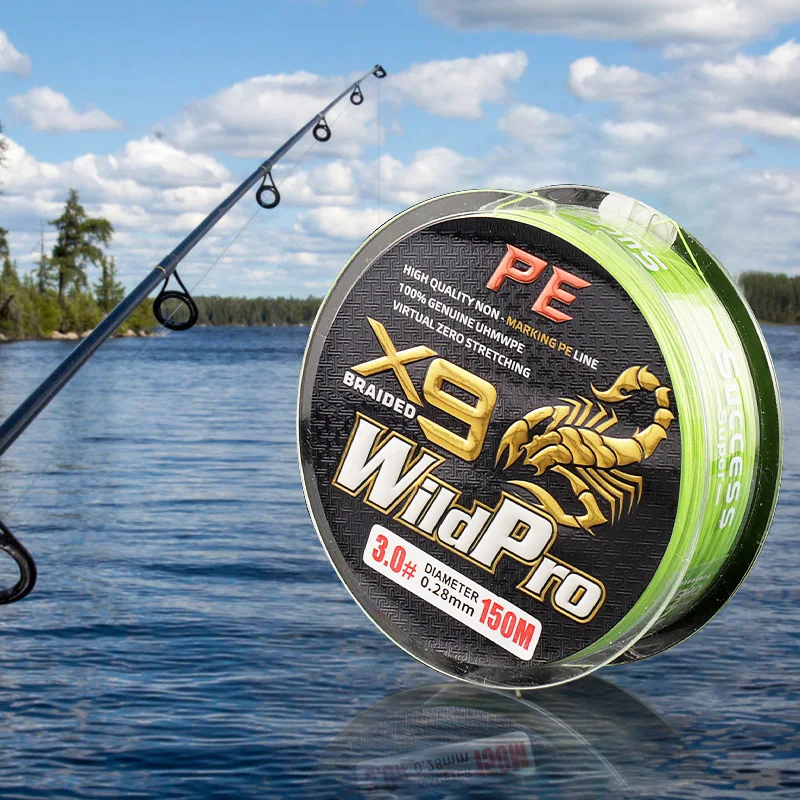Hot Sale 9 Strands Braided Pe High Strength Bite Prevention Fishing Line Super Power Braided Fishing Line