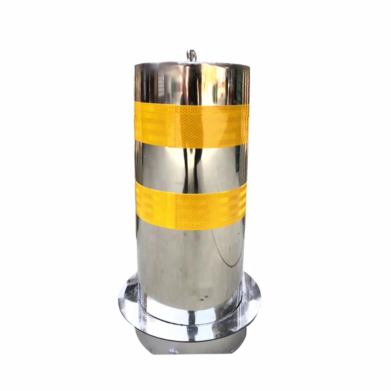 Customized Size Road Traffic Safety Stainless Steel Silver Road Bollards