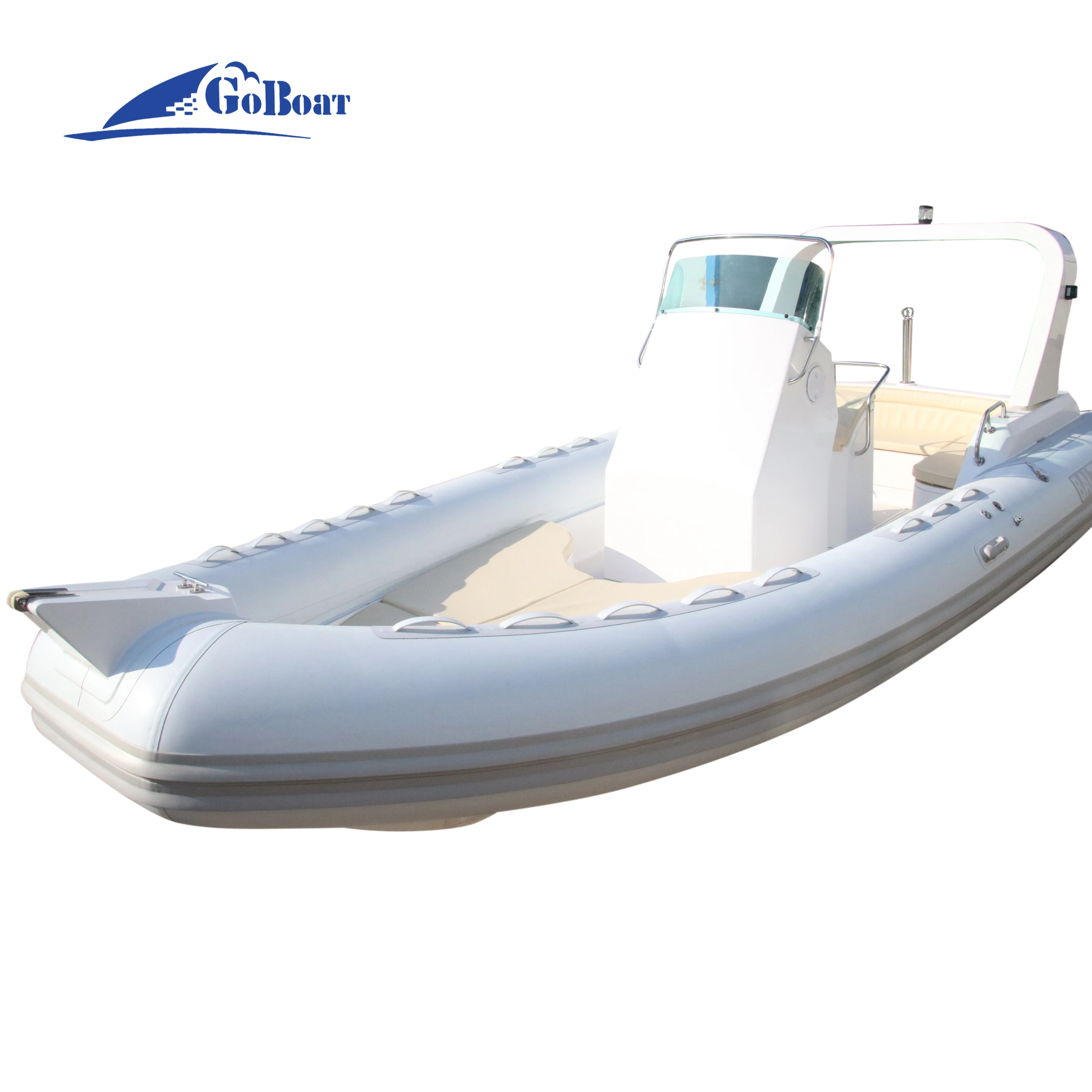 
CE Goethe Small Fiberglass Hull Inflatable Fishing RIB Boat Sale 