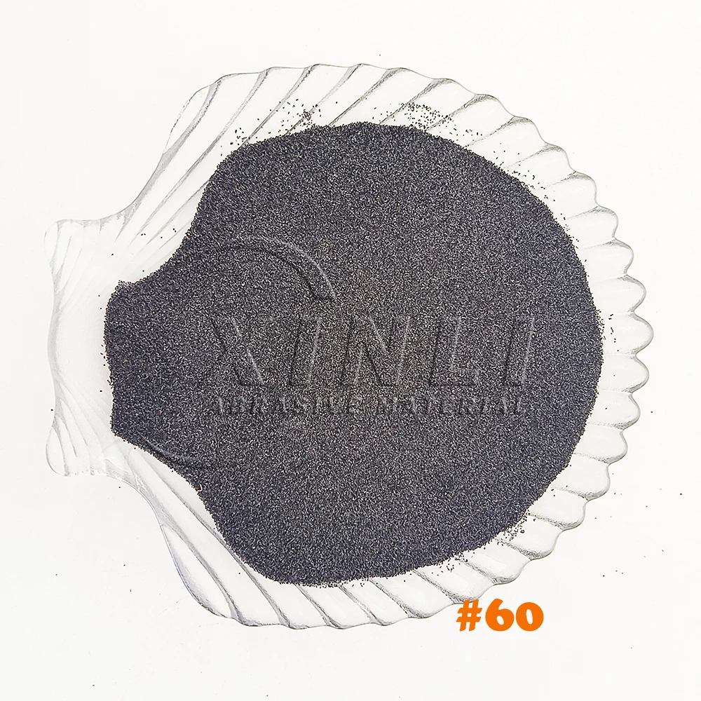 Blasting Media Black Corundum Grits #60 Black Aluminum Oxide Abrasive Black Fused Alumina Grain For Dry Blasting Sand Blaster