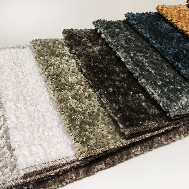 Jy331 Wholesale 100% Polyester Knit Upholistey Microfiber Velvet Chenille Sofa Fabric