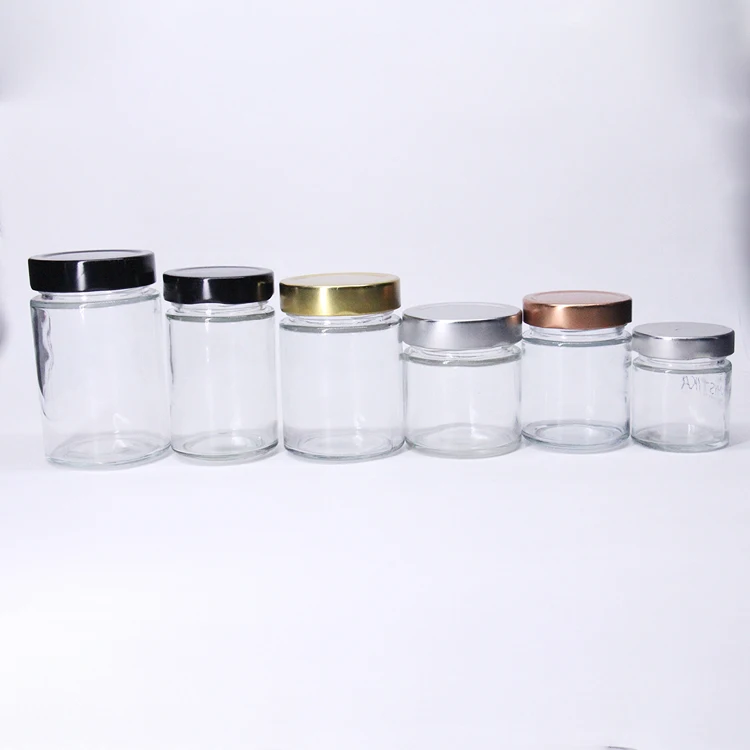Factory Price 100ml / 150ml / 200ml Small Round Glass Jam Container with Lids