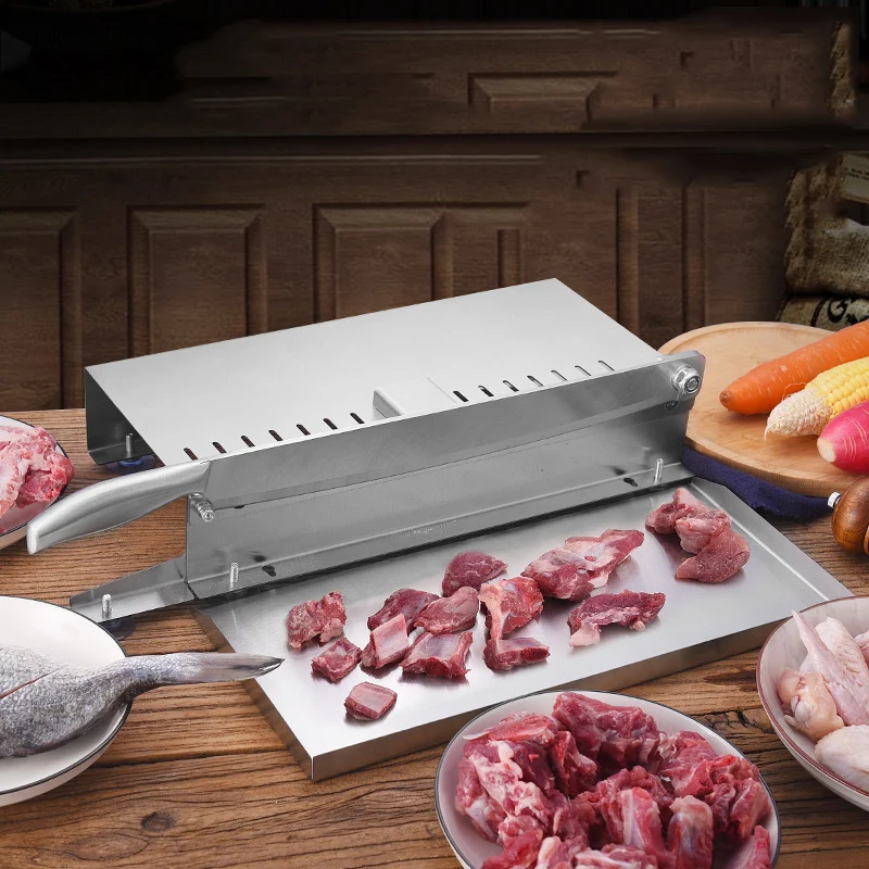 Hot sale guillotine chop ribs chicken, duck, fish bone cutting machine stainless steel manual lamb meat cutting machine