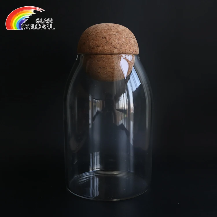 Food storage container sets borosilicate glass jar with cork