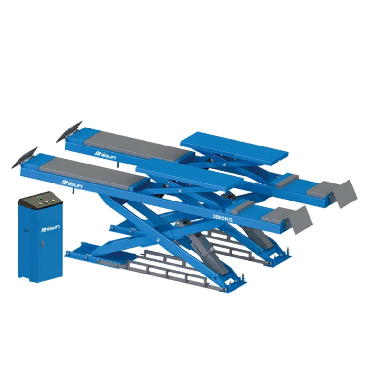 Underground type ultra thin 3.0 tons auto double platform car lifting machine hydraulic main-sub scissors car lifter