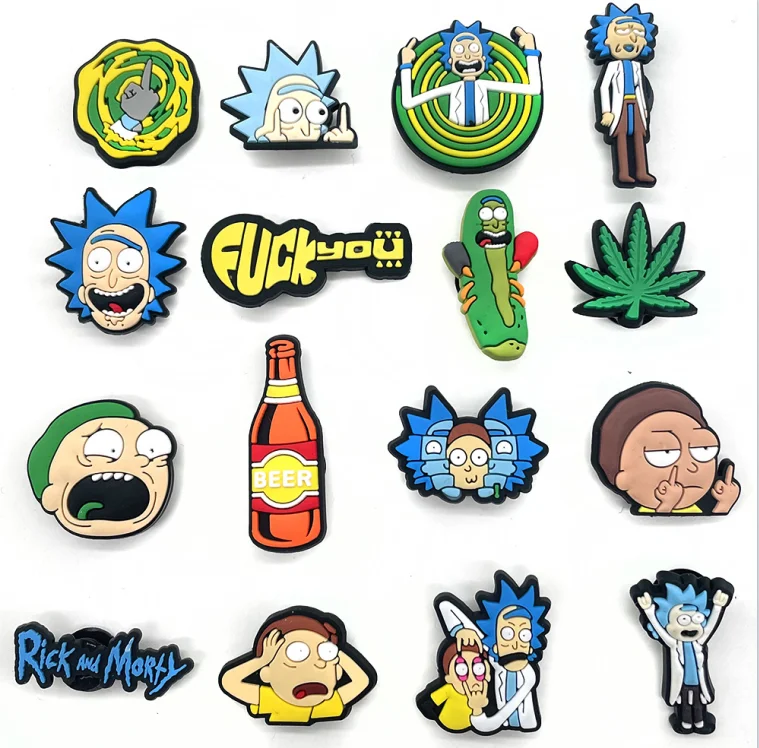 Cartoon animation customized crocodile leather shoe decoration factory directly wholesales PVC shoe buckle and shoe accessories