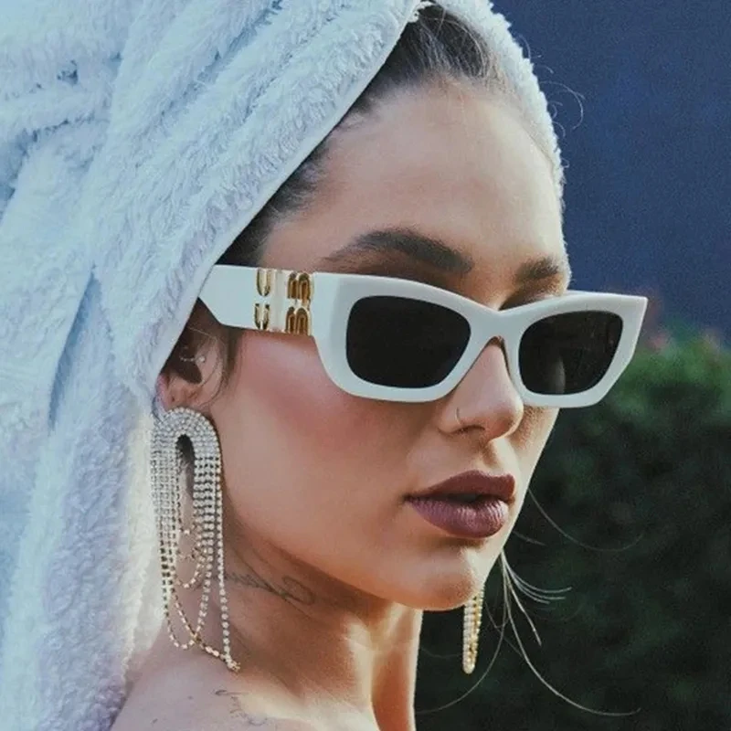 Fashion Rectangle Sunglasses 2024 Women Men Trendy Cat Eye Sun Glasses Female Luxury Brand Designer Shades Eyewear gafas de sol