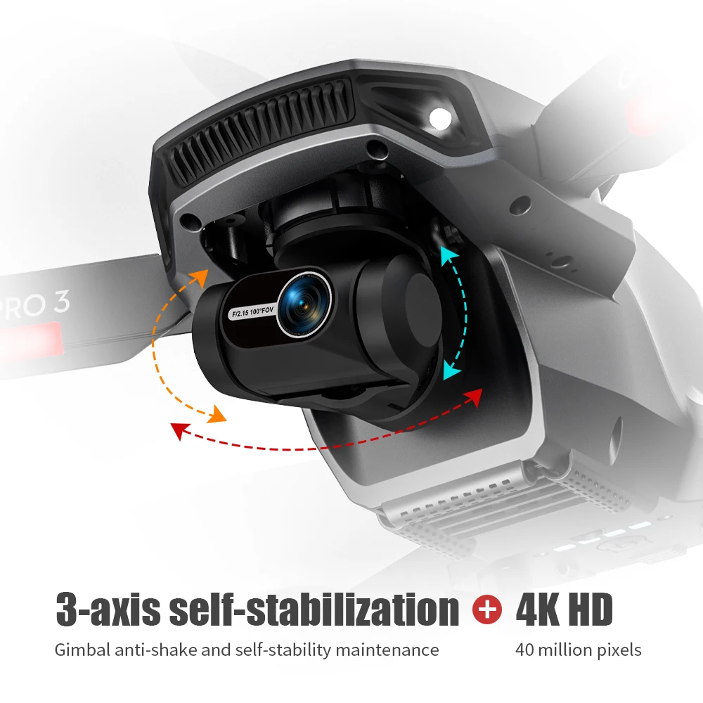 Новый Дрон L106 Pro для начинающих съемки жестов 5 г GPS следуй 3 оси механический электронный с камерой 4K