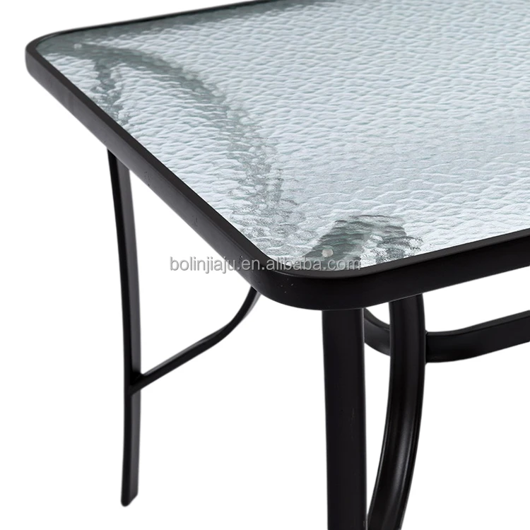 Langfang Furniture Glass Coffee Table Set for Dinning Garden Table and Chairs Rattan