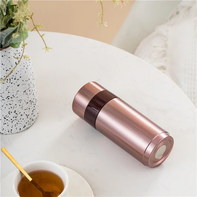 Custom Logo Porcelain Inner 300ML Business Wholesale Thermos Stainless Steel Thermos Vacuum Bottle