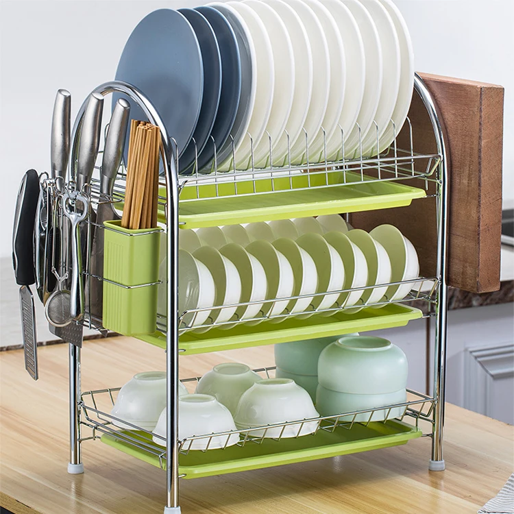 3 яруса кружевных раковина сухой сушилка для посуды хранения слив воды дренажная стойка для хранения Держатели стеллаж для хранения