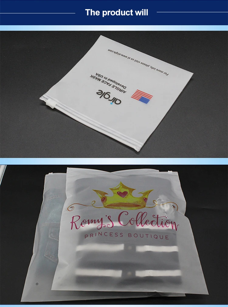 custom logo make up packaging standing up zip lock clear zipper shipping bags ziplock packaging bags