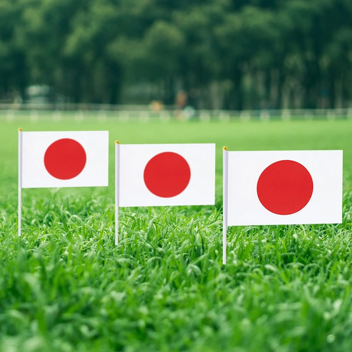 custom print japan flag Small Stick Mini Hand Held Flags Decorations 1 Dozen Polyester small flag printing logo