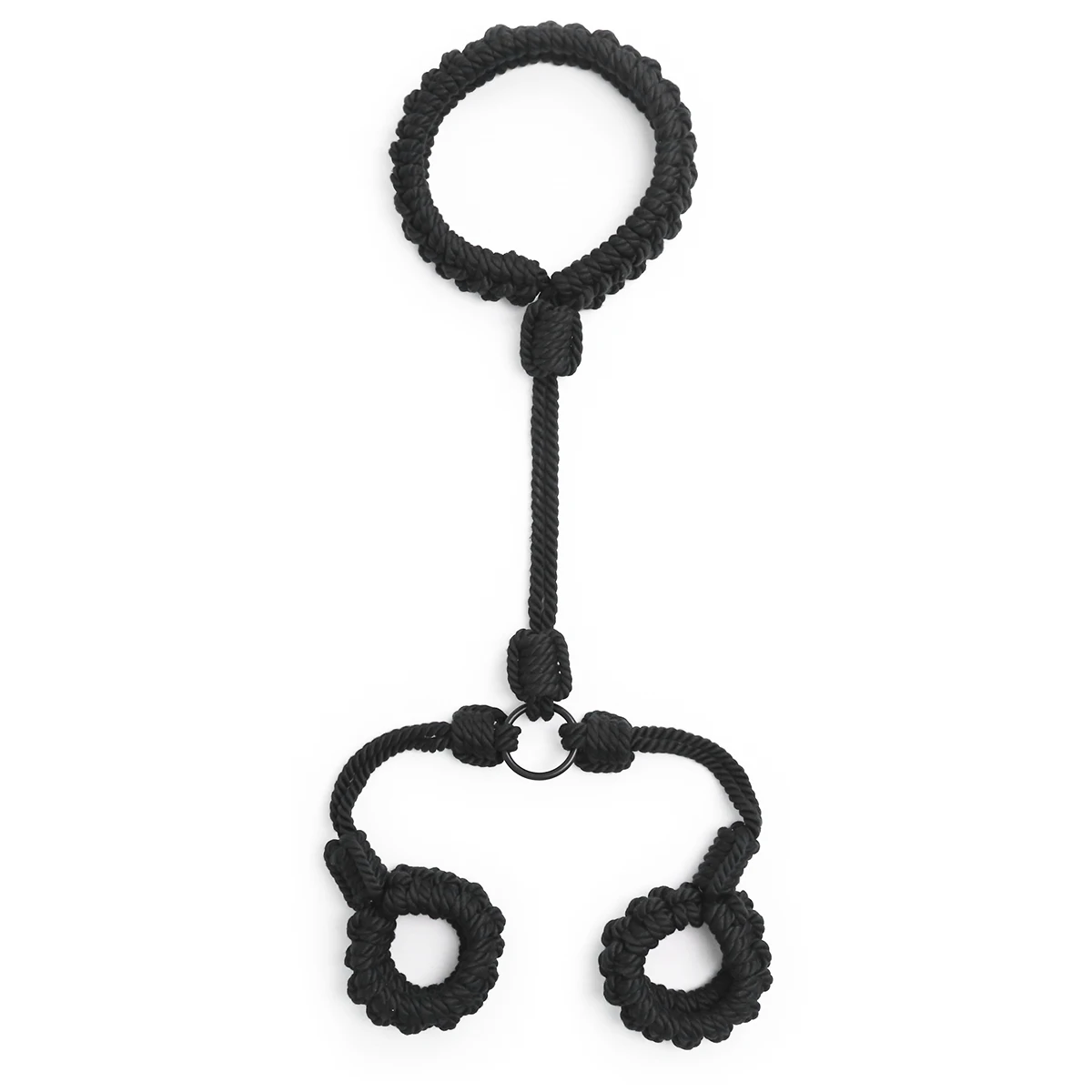 Latest Design BDSM Shiba ri Hemp Cotton Rope Bondage Restraints Gear Leash Neck Collar and Wrist Hand Cuff Combo Set