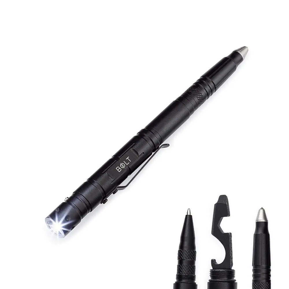 dropshipping Tactical Pen + LED Flashlight, Multi-Tool, Glass Breaker